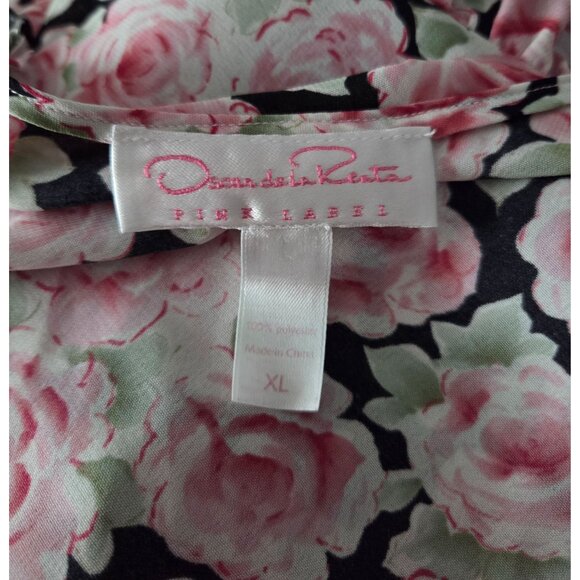 Oscar de la Renta Vintage Floral Lace Mini Slip Dress Women's XL - Picture 2 of 7